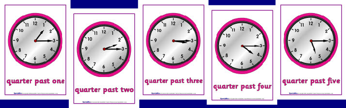 Quarter past time posters (SB1794) - SparkleBox