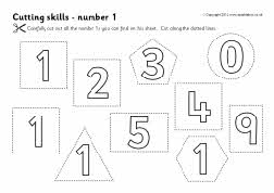 Cutting skills worksheets - numbers 0-9 (SB7320) - SparkleBox