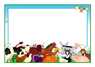 Farmyard Hullabaloo A4 page borders (SB7720) - SparkleBox