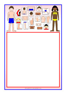 Our bodies A4 page borders (SB8786) - SparkleBox