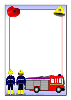Fire Service A4 page borders (SB8927) - SparkleBox