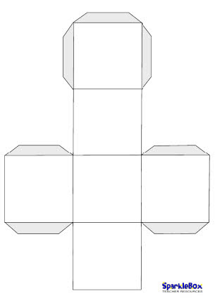 Blank dice template (SB223) - SparkleBox