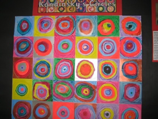 Oil Pastel Kandinsky’s Concentric Circles