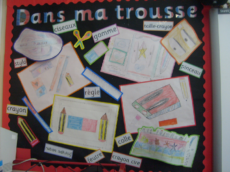 In my pencil case French classroom display photo Photo gallery