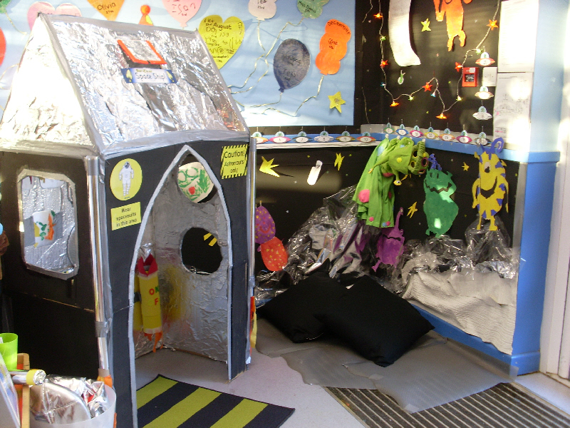Rocket role-play area classroom display photo - Photo gallery - SparkleBox