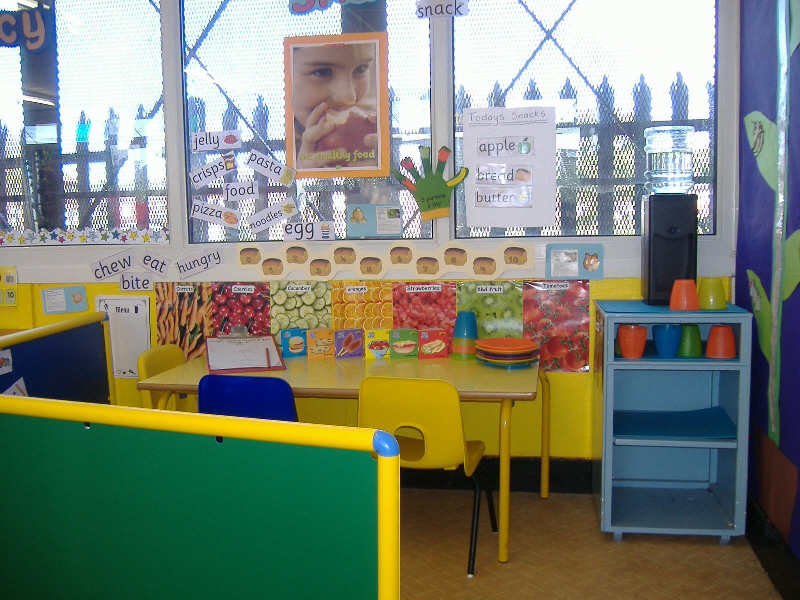 Snack Area classroom display photo Photo gallery SparkleBox