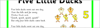 Five Little Ducks Nursery Rhyme Teaching Resources ...