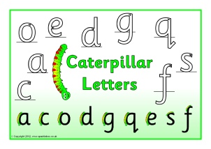 Image result for Image of curly caterpillar letters
