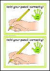 Hold Your Pencil Correctly Reminder Cards