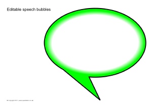 Printable speech bubbles