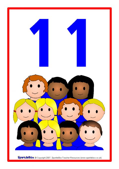 Children Number Posters 11-20 (SB1130) - SparkleBox