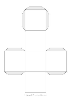 Blank Dice / Cube Net Template (SB223)