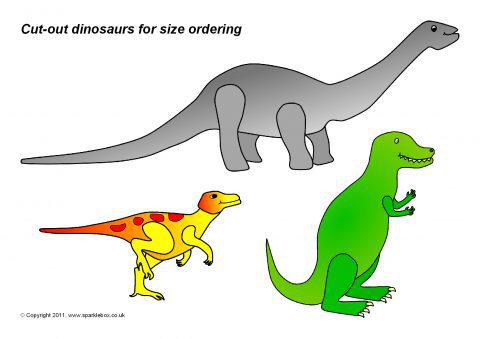 Cut-Out Dinosaurs for Size Ordering (SB4053) - SparkleBox