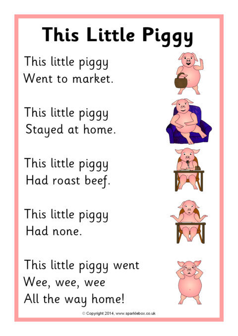 This Little Piggy Rhyme Sheet (SB11044) - SparkleBox