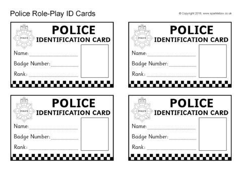 Police Role-Play Identity Cards (SB12431) - SparkleBox