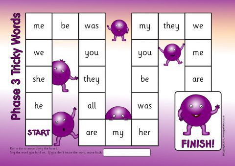 Phases 2-5 Tricky Words Board Game (SB6979) - SparkleBox
