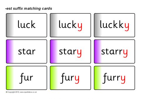 -y Suffix Matching Cards (SB3597) - SparkleBox