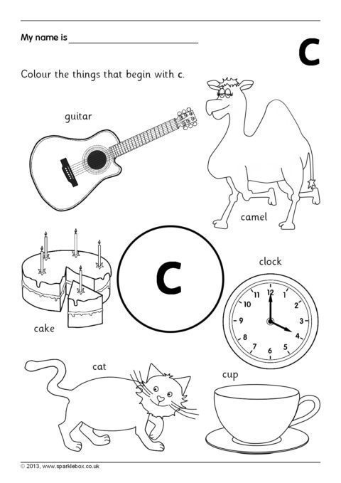 Alphabet Picture Matching Worksheets