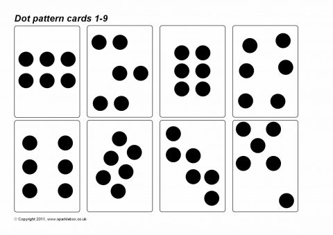 Dot Pattern Cards 1-9 (SB4825) - SparkleBox
