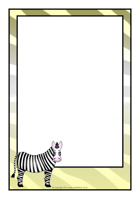 Zebra A4 Page Borders (SB9226) - SparkleBox