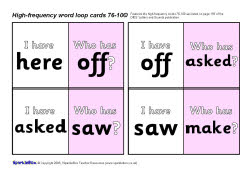 Word Loop Topics High-frequency word loop cards 76-100 (SB1468) - SparkleBox
