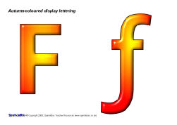 Autumn-coloured display lettering (SB1737) - SparkleBox