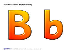 Autumn-coloured display lettering (SB1737) - SparkleBox