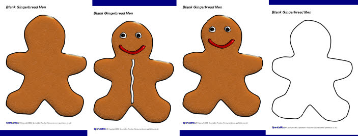 Blank gingerbread men (SB1861) - SparkleBox