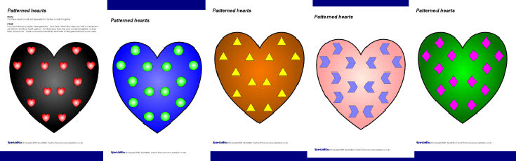 Patterned hearts (SB2114) - SparkleBox