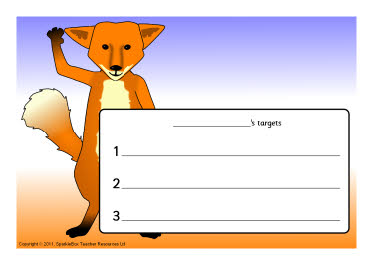 Fox-themed target sheets (SB2651) - SparkleBox
