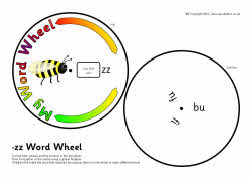 ss, ff, ll, zz and ck final sound word wheels (SB3498) - SparkleBox