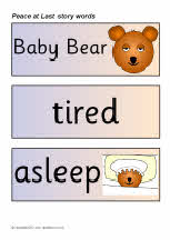 Peace at Last story word cards (SB3539) - SparkleBox