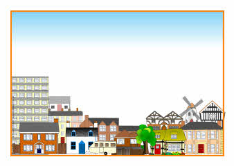 Editable houses and homes A4 page borders (SB3640) - SparkleBox