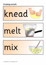 Cooking word cards (SB3841) - SparkleBox