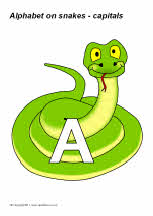Alphabet on snakes - capitals (SB3945) - SparkleBox