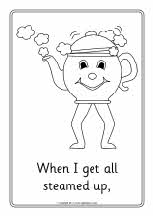 I’m a little teapot colouring sheets (SB4285) - SparkleBox