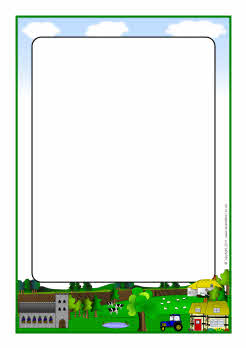 Countryside A4 page borders (SB4413) - SparkleBox