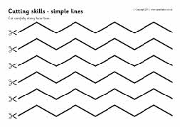 Cutting skills worksheets - simple lines (SB4520) - SparkleBox
