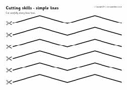 Cutting skills worksheets - simple lines (SB4520) - SparkleBox