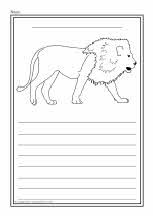 Safari animals colour and write worksheets (SB5179) - SparkleBox