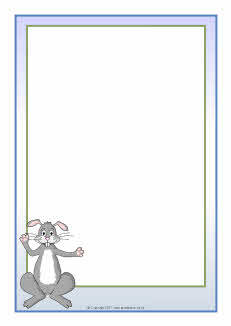 Rabbit-themed A4 page borders (SB5635) - SparkleBox