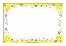 Light bulb-themed A4 page borders (SB5741) - SparkleBox