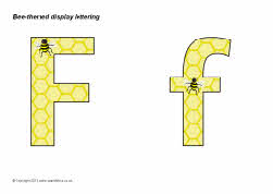 Bee-themed display lettering (SB6014) - SparkleBox