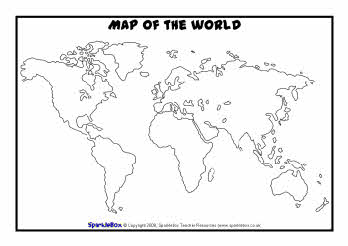 Map of the world sheets (SB6587) - SparkleBox