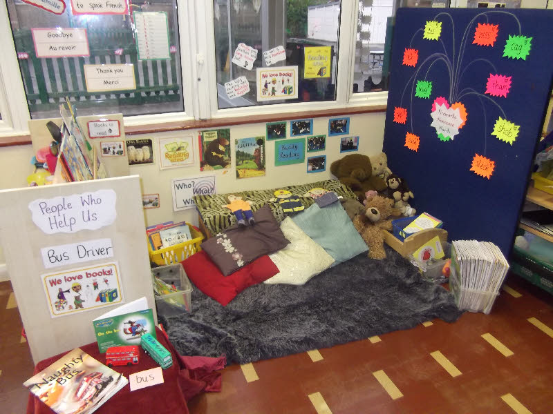 Book Corner classroom display photo Photo gallery SparkleBox