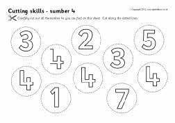 Cutting skills worksheets - numbers 0-9 (SB7320) - SparkleBox