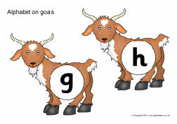Alphabet on goats (SB7349) - SparkleBox