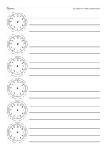 Blank clock worksheets (SB7466) - SparkleBox