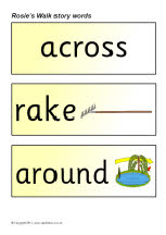 Rosie’s Walk story word cards (SB7493) - SparkleBox