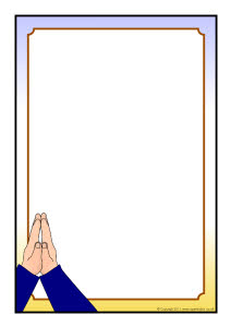 Prayer A4 page borders (SB7572) - SparkleBox